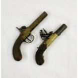 A 19th century flintlock pistol and percussion pistol, both A.F. (2)Condition ReportGun with maker's