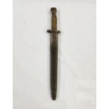 WWI Wilkinson bayonet with leather scabbard