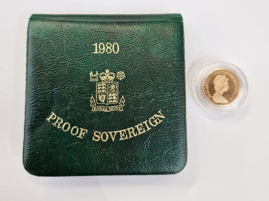 Proof sovereign 1980, cased, with certificate in green Royal Mint case - Bild 3 aus 3