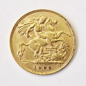 Gold half-sovereign 1908