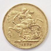 Victorian sovereign, Melbourne mint 1879
