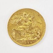 Gold sovereign 1894, Sydney Mint, S on ground line