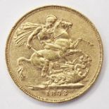 Victorian sovereign 1873, scarcer date, Marsh 86