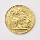 Gold sovereign 1888, Sydney mint, S on ground line