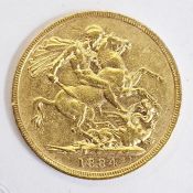 Victorian sovereign, Melbourne mint 1884