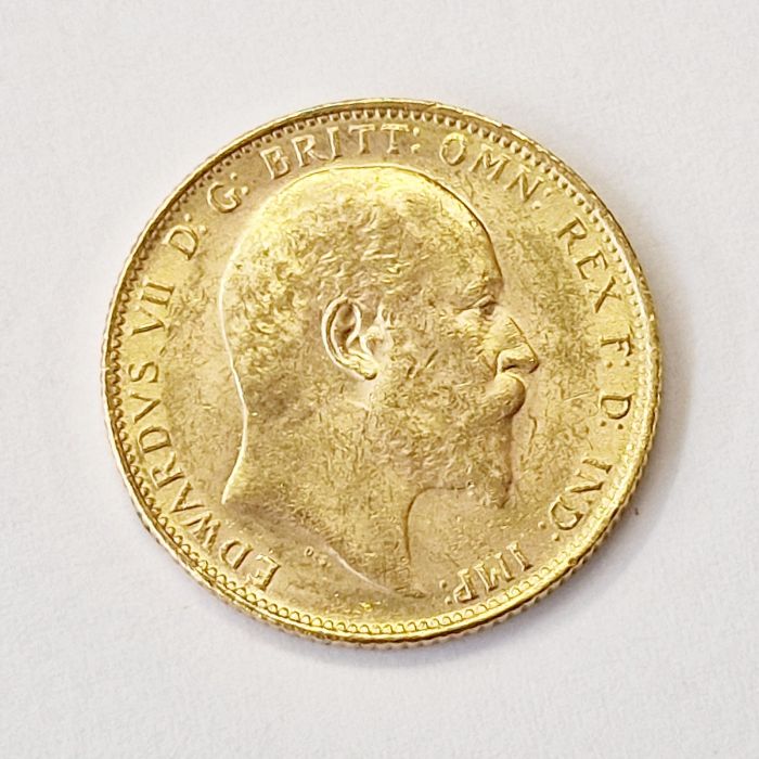 Gold sovereign 1907, Melbourne Mint, M on ground line - Bild 2 aus 2