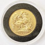 Victorian gold sovereign 1891