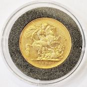 Victorian gold sovereign 1896