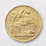 Victorian sovereign, Melbourne mint 1873, scarce date mintage of 752,199, Marsh 95