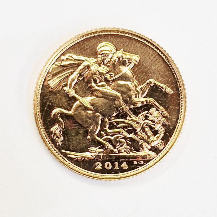 Gold sovereign 2014, brilliant uncirculated