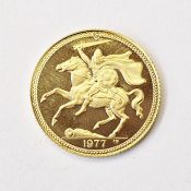 Isle of Man gold half-sovereign 1977 (beware, packet split)