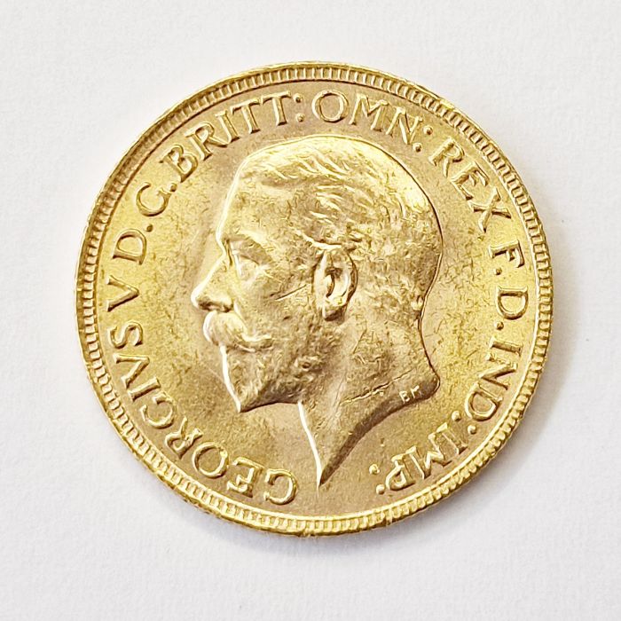 Gold sovereign 1931, South Africa SA on ground line for Pretoria Mint - Bild 2 aus 2