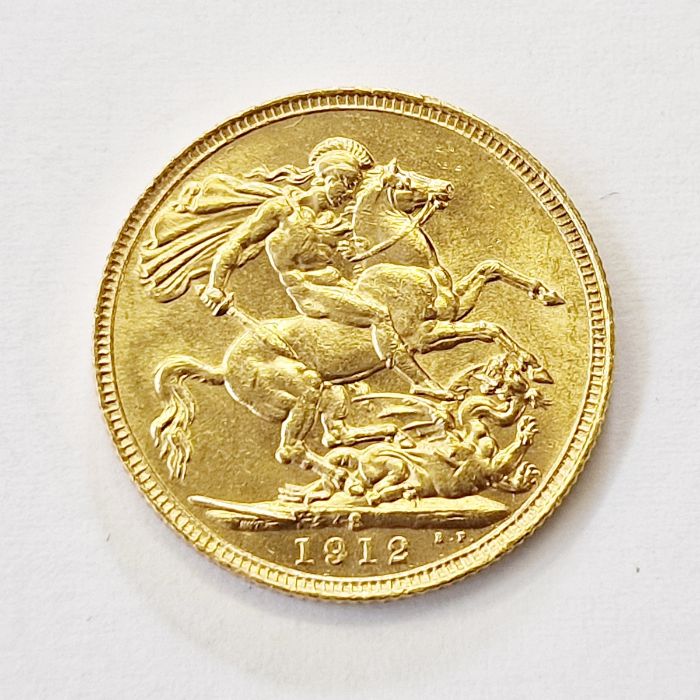 Gold sovereign 1912, Sydney Mint, S on ground line