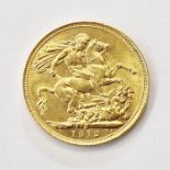Gold sovereign 1912, Sydney Mint, S on ground line