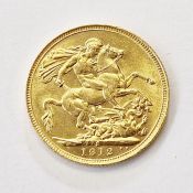 Gold sovereign 1912, Sydney Mint, S on ground line