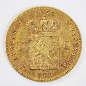 King Willem 10 Guldens 1875