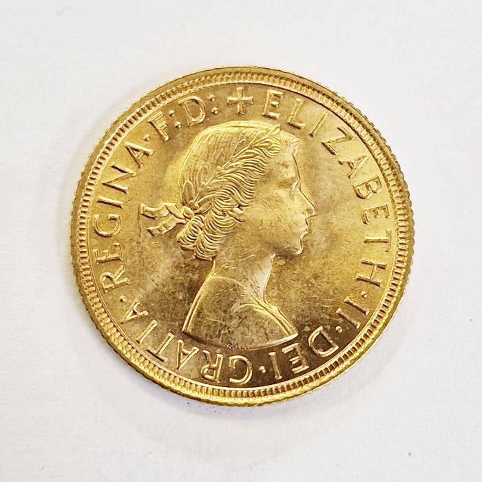 Gold sovereign 1959 Condition ReportVery light wear to the edges of the coin, vf - Bild 2 aus 2