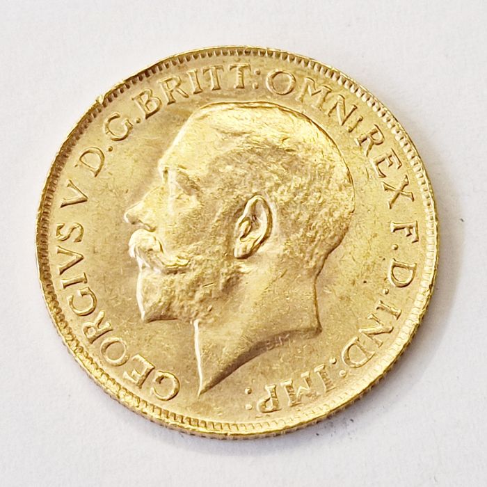 Gold sovereign 1925, South Africa SA on ground line for Pretoria Mint - Bild 2 aus 2