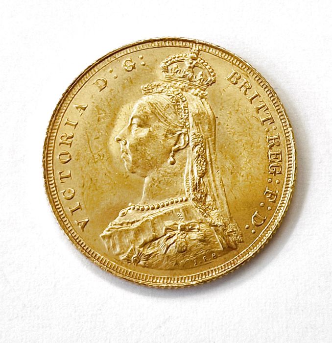 Victorian 1887 sovereign jubilee head, London mint - Bild 2 aus 2