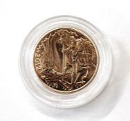 Limited edition 2012 brilliant uncirculated sovereign for the Queen's Diamond Jubilee with St George