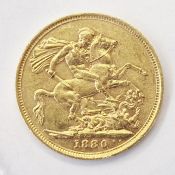 Victorian sovereign, Melbourne mint 1880