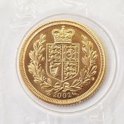Gold half-sovereign 2002, brilliant uncirculated