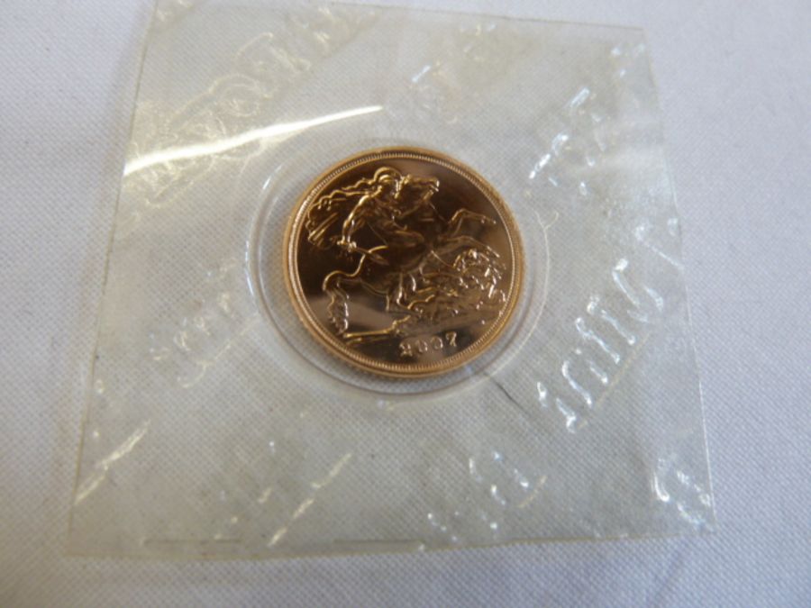 Gold brilliant uncirculated half-sovereign 2007 - Bild 2 aus 2