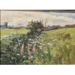 Assorted framed pictures to include Michael McGreevy oil on paper, 'Hedgerow Aughaward', label verso