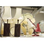 Two vintage anglepoise lamps and two modern table lamps (4)