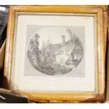 Set of eight 18th century prints depicting various rural and countryside scenes, framed and
