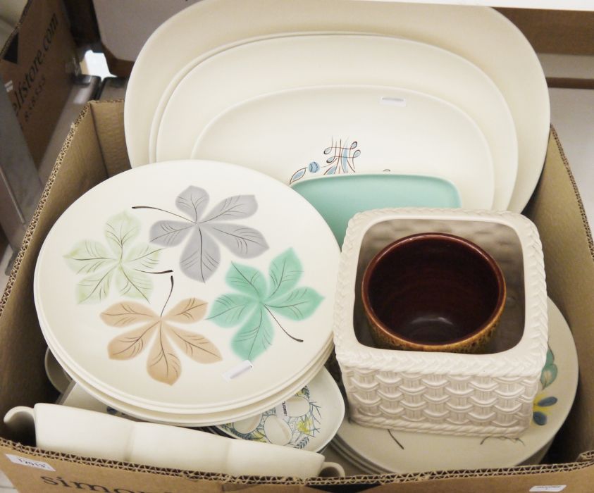 Quantity of Poole pottery to include a part dinner service of dinner plates, serving platters, - Image 2 of 3