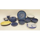 Denby pottery part dinner service to include plates, bowls, tureen, cups and saucers and a