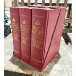 BURKE'S PEERAGE , 107th edition, three columes, red cloth with gilt titles in red fitted slip case