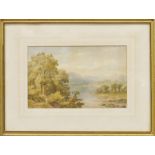 LOT MOVED TO MAIN SALE William James Ferguson (act. 1849 - 1886) Watercolour drawing Lakeside