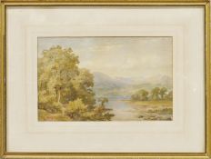 LOT MOVED TO MAIN SALE William James Ferguson (act. 1849 - 1886) Watercolour drawing Lakeside