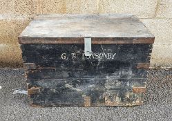 Painted pine chest inscribed 'GT Ponsonby' to front