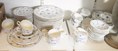 Masons 'Denmark' pattern part dinner service to include bowls, plates, side plates, cups and