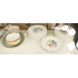 Quantity of Poole pottery 'Traditional Ware' dinner plates, a quantity of serving dishes/bowls in