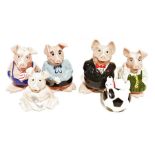 Five Nat West piggy banks and a Snoopy piggy bank (6)