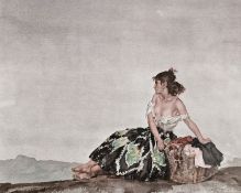 After Sir William Russell Flint  Colour print  "Camelita Proof State" dated March 1962 from the Fine