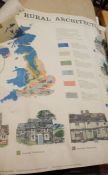 Quantity of posters, relating to undersea cables, Post Office stamp poster, the Post Office, a Map