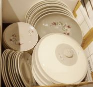 Royal Doulton 'Frost Pine' part dinner service to include dinner plates, side plates and tureens (