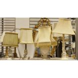 Four assorted table lamps (4)