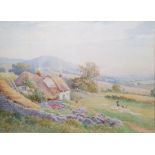 John Bates Noel (1870-1927) Watercolour  "A Sunny Morning on the Welsh Border", signed lower left,