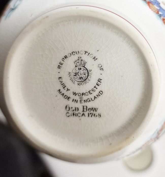 Royal Worcester 'Old Bow' pattern part breakfast service, early 20th century, printed black marks - Image 3 of 3