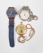 Timex gent's wristwatch, a Limus quartz pocket watch and another Condition Report Report Request: