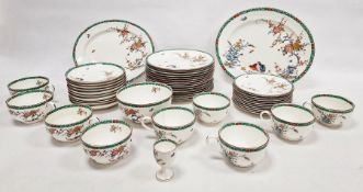Royal Worcester 'Old Bow' pattern part breakfast service, early 20th century, printed black marks
