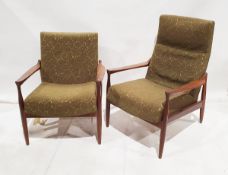 Pair of G-Plan teak-framed armchairs (2)