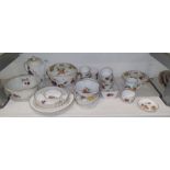 19th century Royal Worcester Evesham pattern part-dinner service, with printed black marks