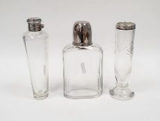 Early 20th century silver-lidded and glass bottle, Birmingham 1909, a silver-mounted and glass